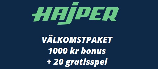 hajper casinobonusar april 2020