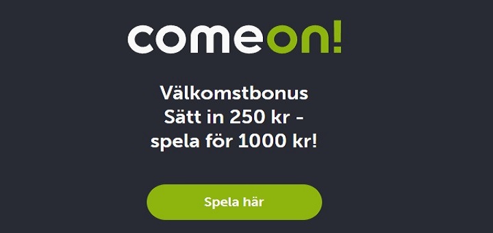 Nya oddsbonusar den 15/11 2021 bland annat Comeon med 300% bonus upp till 750 kr.