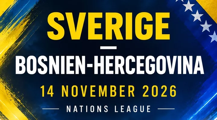 Sverige - Bosnien 14 november 2026